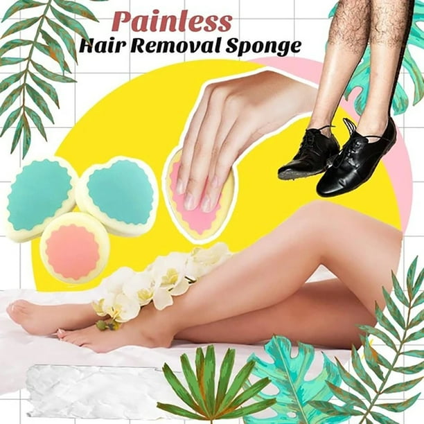 Esponja depilatoria para brazos, piernas y cuerpo, almohadilla exfoliante, cera depilatoria