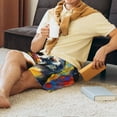 thumbnail image 3 of Haiem Cow Men's Pajama Short with Soft Woven Cotton Elastic Waistband Sleep Short-Medium, 3 of 9