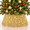 GOLD, variant on LOMYOLO Sequin Christmas Tree Skirt 24in Round Christmas Tree Collar Tree Stand Cover, Sparkly Xmas Tree Skirt for Holiday Indoor Decorations Rings Glitter Base Skirt for Christmas Party Decor-SILVER