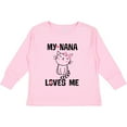 thumbnail image 3 of Inktastic My Nana Loves Me Girls Girls Long Sleeve Toddler T-Shirt, 3 of 5