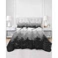 thumbnail image 3 of Grey Ombre Twin XL Size Down Alternative Comforter,Lightweight Comforter Quilt Bedding Set with Pillow Shams Fall Autumn Forest Black Abstract Art Harvest Bed Comforter Duvet Insert 68"x98", 3 of 7