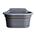 thumbnail image 2 of Wall Mounted Plastic Planter Balcony Railing Hanging Pot Fence Mount Garden Container Dark Gray, 2 of 6