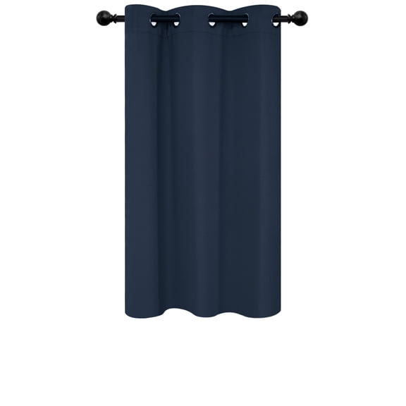 ZOPZO Navy Blue Blackout Curtain Silver Grommet for Darking Living Room, 42×45 inch, 1 Panel