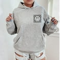 thumbnail image 4 of HAPPY SMILEY FACE Front Back Graphic Unisex Fleece Hooded Sweatshirt, 4 of 10