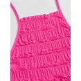 thumbnail image 4 of Hot Pink Ruched Halter Maxi Dress With Adjustable Neck Tie, 4 of 6