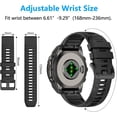thumbnail image 3 of PLUHKN-26mm Quickfit Watchbands Compatible with Garmin Tactix 8/Fenix 8 pro AMOLED 51mm/7X/7X Pro/6X/6X Pro/5X/5X Plus/3, Silicone Strap for Garmin Descent Mk2i/3i/quatix 8/epix Pro 51mm/Enduro3/2, 3 of 4