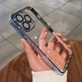 thumbnail image 3 of Funda transparente de lujo para iPhone 14, 13, 12, 11 Pro Max, Mini, cubierta de silicona a prueba de golpes, X, XR, XS, 8, 7, 6, 6S, 14 Plus, 5 SE, accesorios, 3 of 4