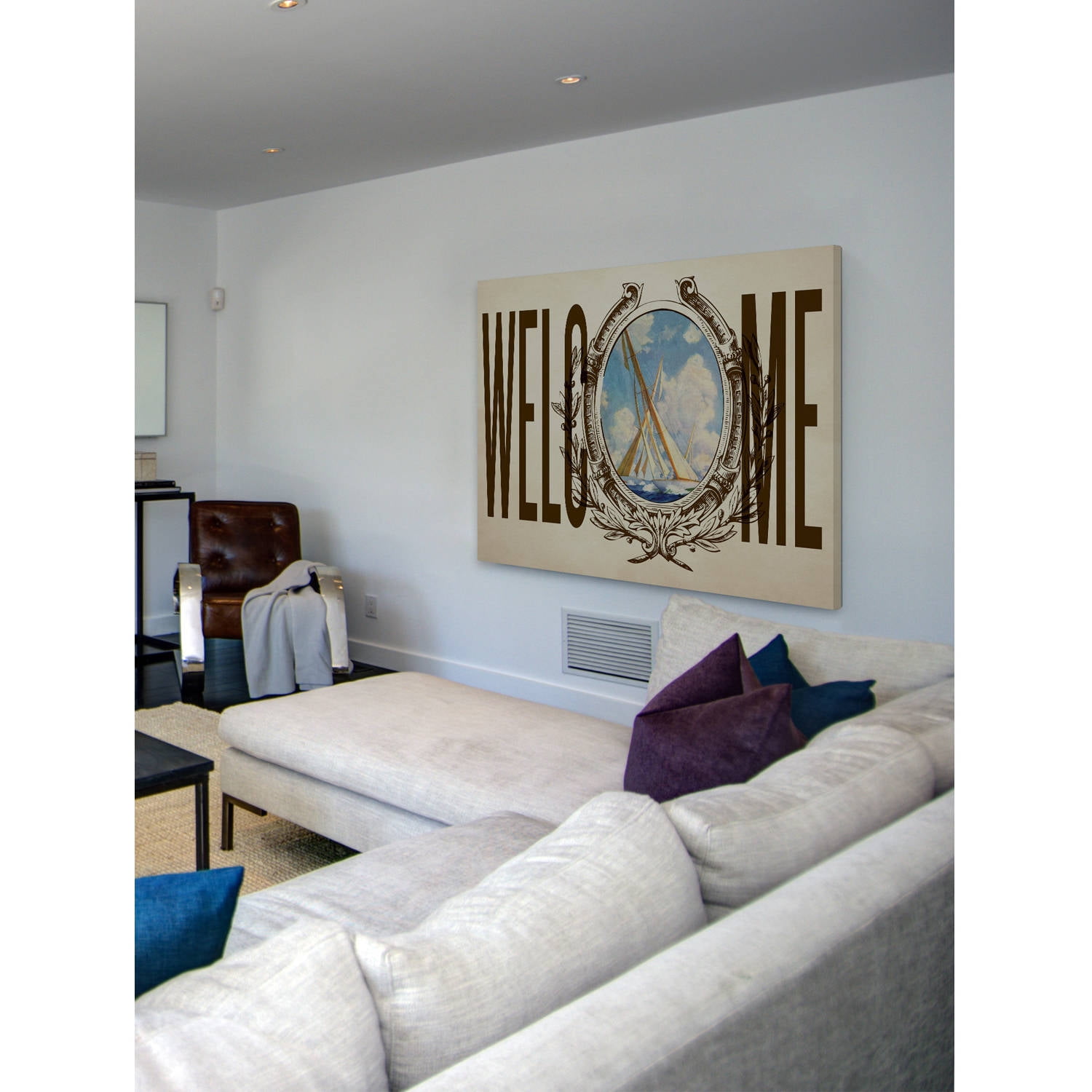 "Ship Welcome" Painting Print on Wrapped Canvas