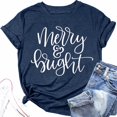 thumbnail image 1 of WEAIXIMIUNG T-Shirt Décontracté Imprimé Col Rond Uni Manches Courtes pour Femmes Saint-Valentin, 1 of 2