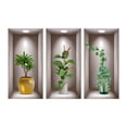 thumbnail image 2 of 3 piezas de pegatinas de pared con plantas en maceta, decoración de pared, autoadhesivas, impermeables y versátiles. 40 cm x 20 cm, 2 of 9