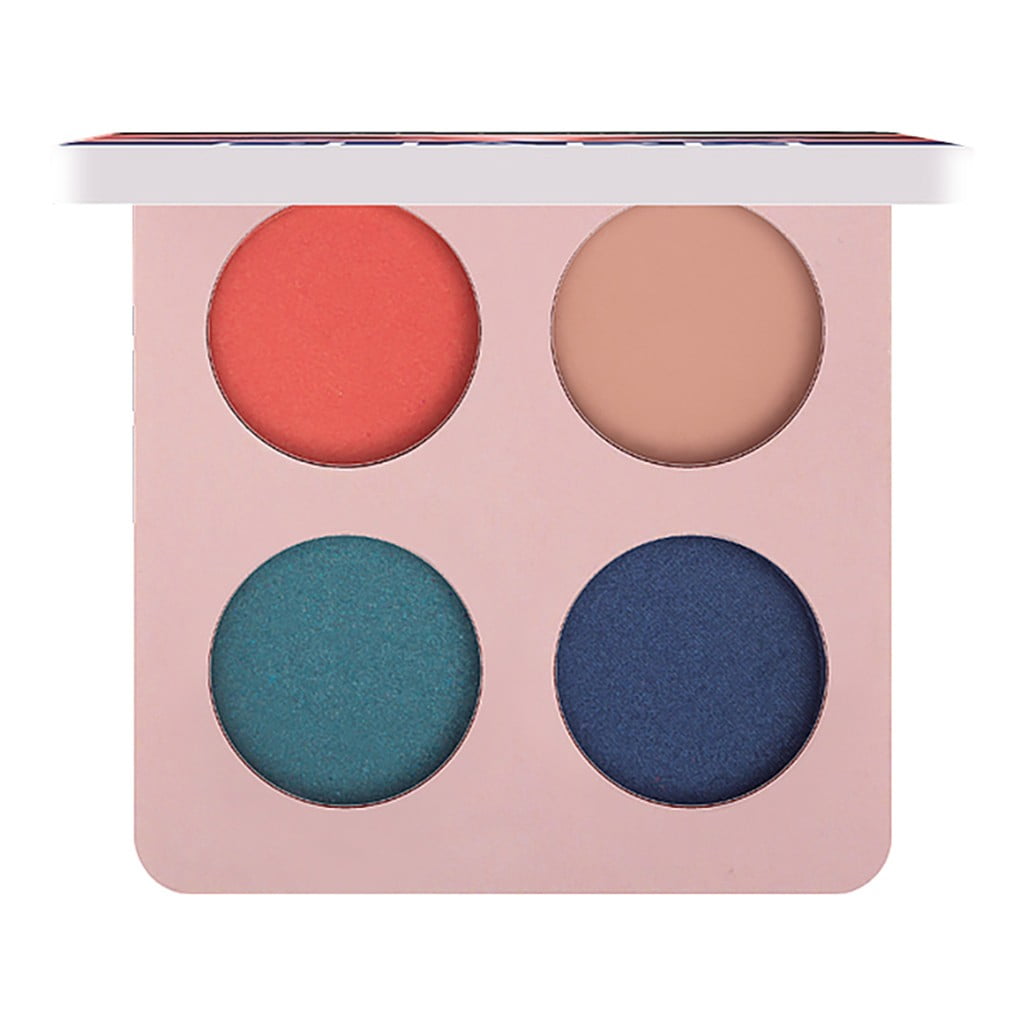 Thsue Colour Makeup 4 Color Eye Shadow Dish Dark Blue Eye Shadow Wine