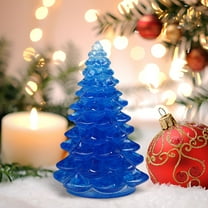 Resin Christmas Tree Tabletop Decoration, Mini Festive Ornament for Home, Office and Holiday Displays, Sparkling Centerpiece for Seasonal Cheer(D)