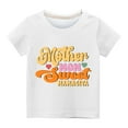 thumbnail image 3 of AJTQTH Cute Kids Boys Girls Summer T-Shirts Funny Letters Print Short Sleeve Mother's Day Gift Tees Loose Fit Casual Round Neck Holiday Outfit Clothes White 3 Years, 3 of 4