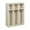 White Wash, variant on ECR4Kids Streamline 3-Section Coat Locker, Toddler Size, Natural