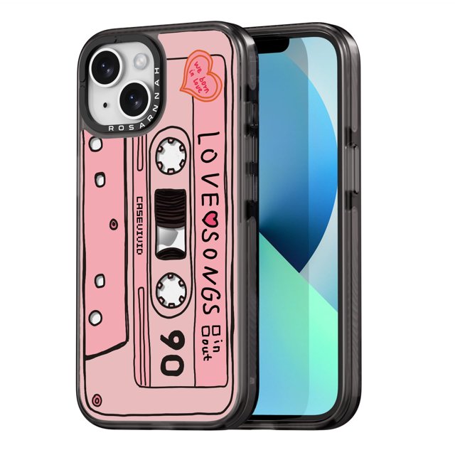 Funda de teléfono Rosarnnah compatible con iPhone 13 de 6.1 pulgadas, negra