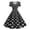 Black, variant on Women's Vintage Polka Dot Swing Dress V Neck Short Sleeve High Waist A Line Dresses for Retro Elegance