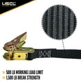 thumbnail image 2 of US Cargo Control Endless Ratchet Straps, 1 Inch Wide X 20 Foot Long Open End Ratchet Strap, Black Endless Ratchet Strap Tie Downs With Many Uses, Perfect Small Cargo Straps with Ratchet, 4 Pack, 2 of 5