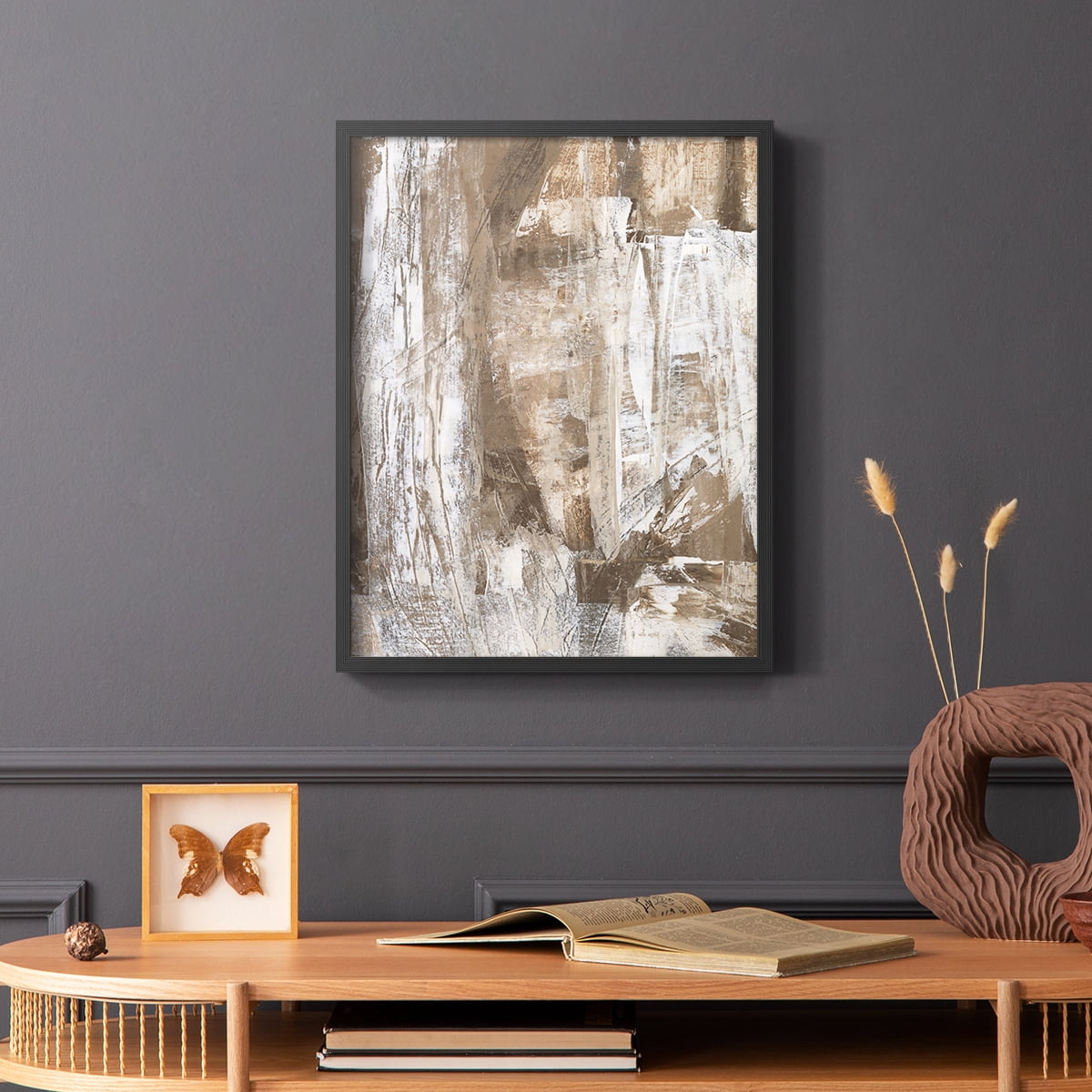 Bronzed I Framed Print in Black Solid Wood Framed Print No Nail Hanging