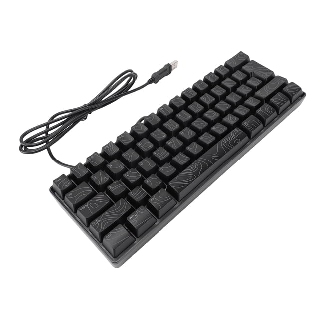 Teclado Gaming Con Cable, 61 Teclas, Retroiluminación Rgb, 8 Colores Individuales, Teclado Mecánico 60%, Anti-Ghosting, Alta Velocidad De Respuesta, Diseño Ergonómico