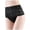Black, variant on Womens Plus Size High Waisted Thong Underwear, High Elastic T Back Panties for Daily Wear