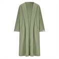 thumbnail image 6 of jtjvou Solid Color Long Sleeve Casual Coat Comfortable Women's Cardigan Relaxed Fit Lightweight Stylish Outerwear Suitable for Daily Wear Four Seasons Fashion Clothing Green Free Size, 6 of 6