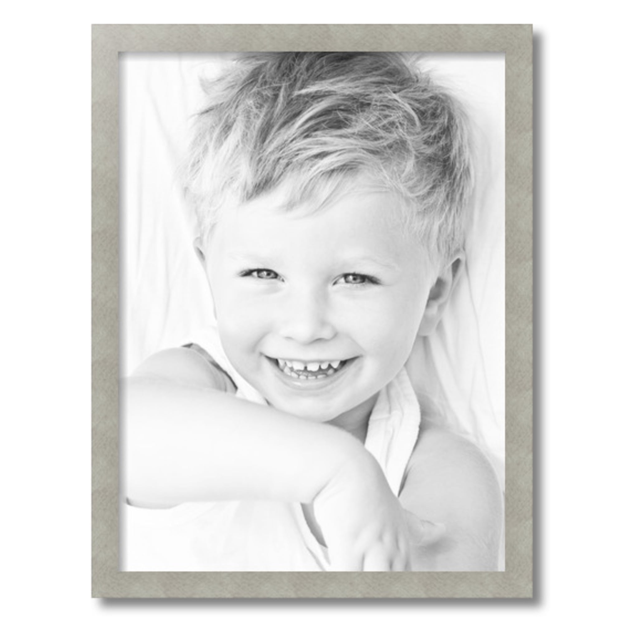 ArtToFrames 18" x 24" Classic Silver Picture Frame, 18x24 inch Gray MDF Poster Frame (WOM-4499), 1 Pack