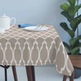 thumbnail image 4 of Beige Moroccon Table Cloth Waterproof Tablecloths, Farmhouse Minimalist Abstract Geometric Tablecloth Dining Table Cover for Kitchen Party Tabletop Outdoor, Rectangle Tablecloth 54x108 Inch, 4 of 9