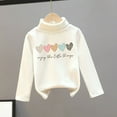 thumbnail image 3 of Iyufng Girls Sweatshirts,Fleece Graphic Cotton Crewneck Pullover Sweatshirt for Girls,Children's Small and Medium-sized Plush Thick Printed High Neck Fashion Tops,Teen Girls Pullover Tops, 3 of 3