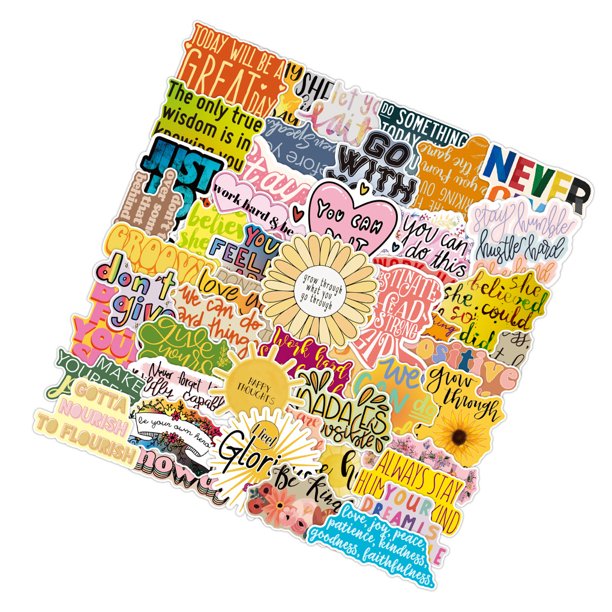 Toystoory 50 Uds. Pegatinas de grafiti con frases inspiradoras en inglés, impermeables, para maleta, portátil, Scooter, refrigerador, pegatinas para Decoración del hogar Clásicos inspiradores Toystoory HA003803-02