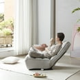thumbnail image 7 of Floor Lounge Chair,Single Sofa Reclining Chair,3 Angles Adjustable Floor Chair,Folding Japanese Chair Lazy Sofa Tatami Balcony Reclining Chair,Leisure Sofa Adjustable Chair for Living Room,Gray, 7 of 7