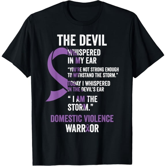 The Devil- Domestic Violence Awareness Support Ribbon T-Shirt