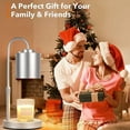 thumbnail image 6 of Candle Warmer Lamp with Timer, Dimmable, Adjustable Height Electric Candle Warmer for Jar Candles, Gifts for Mom, Bedroom Home Decor, Wax Candle Warmer with 2 Bulbs, Silver, 6 of 13