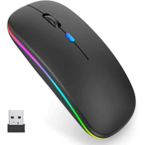 Bluetooth Mouse Wireless Rechargeable Ultra Slim Quiet Mouse for, PC, Desktop, Laptop, iPad, MacBook, Phone