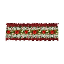 The Exquisite Christmas Style Window Snowflake Winter Snowy Valance for Kitchen Bedroom Window