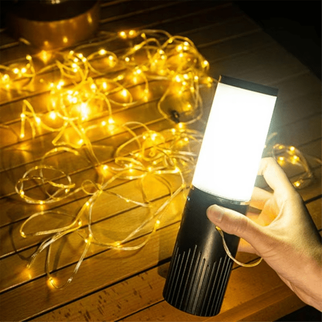Tent String Lights for Camping Portable LED Flashlight Hiking Light Tent Several Light Modes Outdoor Light Camping B,1x Camping Lights for Outside 1x USB Charging cable,Black