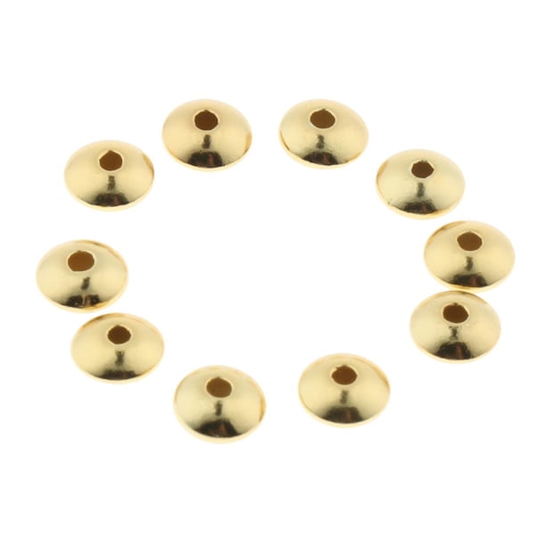 10 Paquetes de Brazalete de Bricolaje perfecl para Pendientes de Abalorios Collares 0,4 cm oro