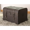 thumbnail image 3 of Antique Style Black Wooden Steamer Trunk, 3 of 7