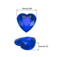 thumbnail image 2 of Unique Bargains 40 Pcs Acrylic Heart Rhinestone 15mm Flat Back Plastic Gems for Jewelry Making, Dark Blue, 2 of 5