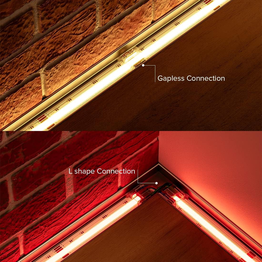 FCOB 5Pin 12mm 0.47in Transparent Connector Kit 30pcs Strip to Wire 30pcs Gapless Solderless Connectors 10pcs 5.9in Long 24AWG Extension Wire Support FCOB RGBW (+ R G B W) LED Strip