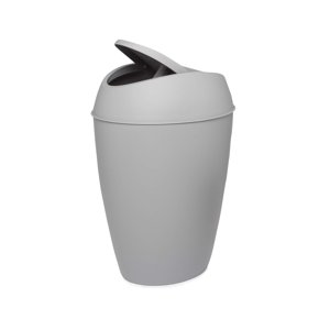 Umbra Twirla Can 2.2 Gallon Trash Can with Swing-top Lid Gray