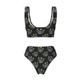 thumbnail image 5 of Daiia Faces Of The Cat Women's Bikini Set Two Piece Swimsuit High Waisted Bikini Adjustable Straps Bikini Perfect for Beach, Pool, and Summer Vacation-X-Large, 5 of 9
