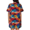 thumbnail image 3 of Naloa Colorful Hawaii Palms Women's Short-Sleeved Pajama Set, Loungewear, Summer pajamas, Breathable Cozy - 4X-Large, 3 of 9