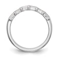 thumbnail image 2 of 14K White Gold Ring Band Wedding Diamond Baguette , Size 6, 2 of 7