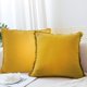 thumbnail image 1 of Juego de 2 fundas de almohada de lino con flecos, para sofá cama, sala de estar, decoración del hogar, funda de almohada decorativa con borlas, funda de almohada de algodón bohemio., 1 of 6