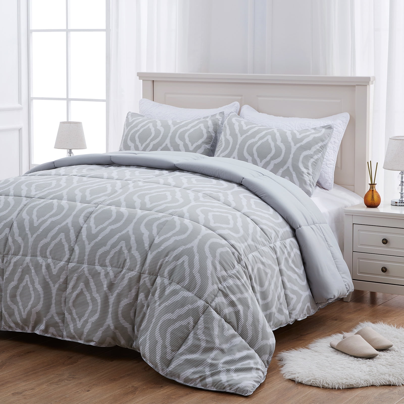 King Size Gray Comforter Set