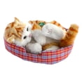 thumbnail image 2 of Simulación de gato de compañía encantadora gato con maillotes de sonidos para niños niñas para niñas gatos durmientes en la colchoneta de gatos Gato naranja del cuerpo, 2 of 8