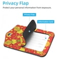 thumbnail image 3 of Square 2Pack PU Leather Kaleidoscope Geometric Cruise Luggage Tag with Privacy Cover and Stainless Steel Ring - Suitable for Travel Handbags Backpacks Luggage Tags, 3 of 6