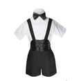 thumbnail image 4 of Infant Boy Toddler Christening Baptism Formal Black Vest ShortsTuxedo Suit 0M-2T, 4 of 5