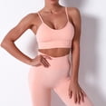 thumbnail image 5 of Homenesgenics 2 Piece Outfit for Women Plus Size Ladies Seamless Hollow Yoga Sleeveless Yoga Suit Sports Fitness Running Yoga Set Orange S, 5 of 6