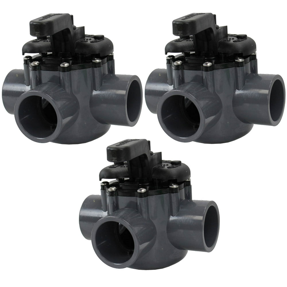 Pentair 1.5" PVC 3Way Inground Swimming Pool Spa Water Diverter Valve